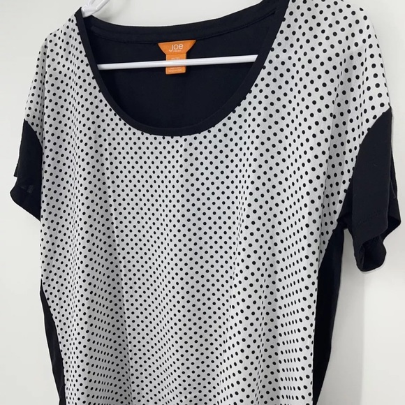 Joe Fresh Black White Polka Dot Top Size M - Picture 2 of 4